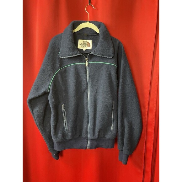 Vintage 80’s Old Label The North Face Fleece Jacket Blue Mens Large - Picture 1 of 7